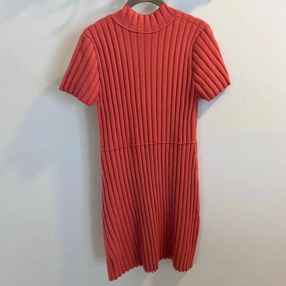 Free People Coral Lottie Rib Dress Size M